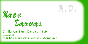 mate darvas business card